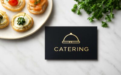 Make a lasting impression with a catering visiting card that stands out